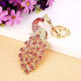 Rhinestone Peacock Key Ring Women's Bag Pendant