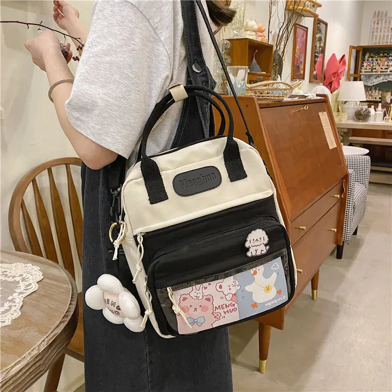 Waterproof Nylon Small Shoulder Bags for Teenage Girls Schoolbags