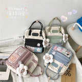 Waterproof Nylon Small Shoulder Bags for Teenage Girls Schoolbags