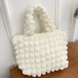 Plaid Flower Handbag Casual Shoulder Bag for Women