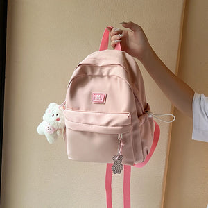 Pink Waterproof Small Shoulder Backpack for Women Girls