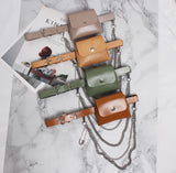 Funny PU Leather Fanny Pack with Big Pins