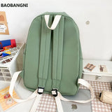 Nylon Waterproof School Backpack All-match Casual Travel Backpack