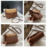Square Crossbody Bag Pu Leather Small Handbag