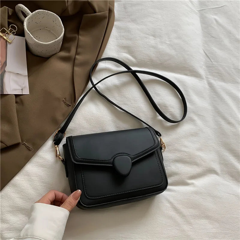 Square Crossbody Bag Pu Leather Small Handbag