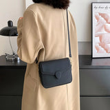 Square Crossbody Bag Pu Leather Small Handbag