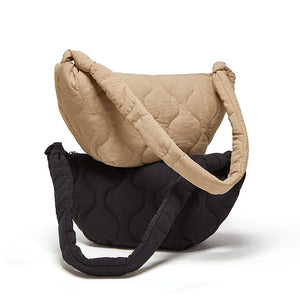 Women Puffer Shoulder Bag Light Weight Small Hobo Padded Handbag