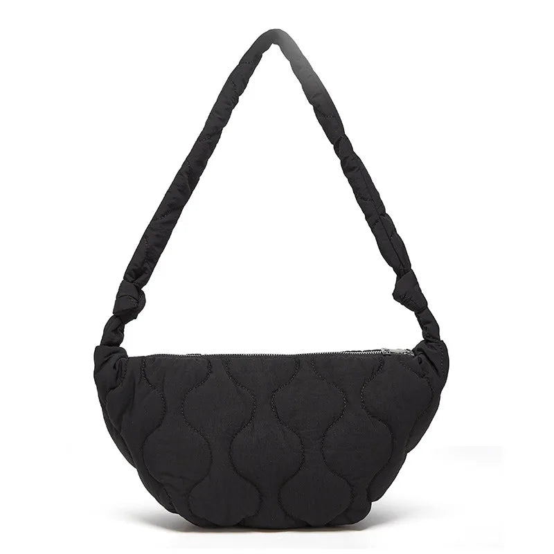 Women Puffer Shoulder Bag Light Weight Small Hobo Padded Handbag