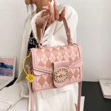 Metal Crossbody Bag Small Square Shoulder Bag