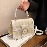 Metal Crossbody Bag Small Square Shoulder Bag