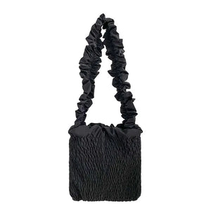 Large Capacity Knit Pleated Tote Bag for Women