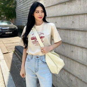 Canvas School Bag Female Students Crossbody Purse