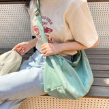 Canvas School Bag Female Students Crossbody Purse