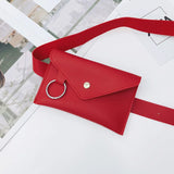 Leather Messenger Bag with Envelope Design