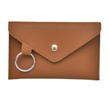 Leather Messenger Bag with Envelope Design