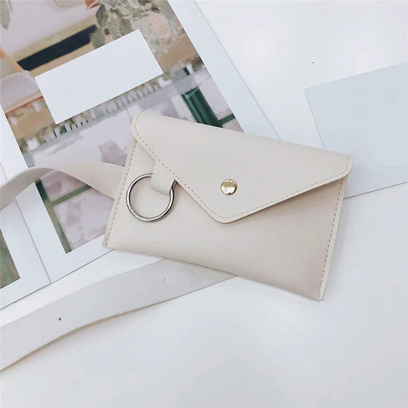 Leather Messenger Bag with Envelope Design