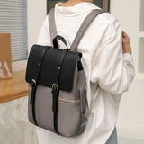 Nylon Backpack for Students Preppy Style Campus Men's