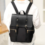 Nylon Backpack for Students Preppy Style Campus Men's