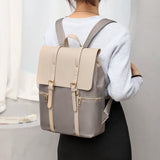 Nylon Backpack for Students Preppy Style Campus Men's