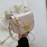 Vintage Style Small Crossbody Bag Lock Shoulder Purse