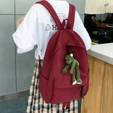 Girls College Student Backpack Large Capacity Shoulders Bag For Women