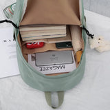 Girls College Student Backpack Large Capacity Shoulders Bag For Women