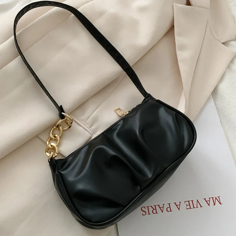 Classic PU Leather Shoulder Bag for Women
