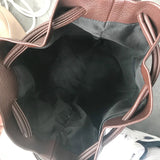 Women's Casual PU Leather Messenger Bag Shoulder Bucket Handbag