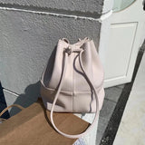 Women's Casual PU Leather Messenger Bag Shoulder Bucket Handbag