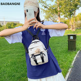 Small Canvas Girl Mini Backpack Waterproof Travel Backpack