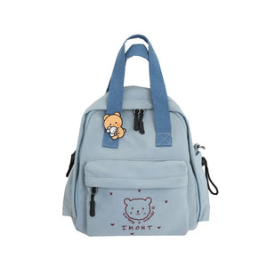 Small Canvas Girl Mini Backpack For Women Waterproof Travel Backpack