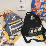 Small Canvas Girl Mini Backpack Waterproof School Bag for Girls