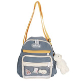 Small Canvas Girl Mini Backpack Waterproof School Bag for Girls