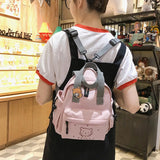 Small Canvas Girl Mini Backpack For Women Waterproof Travel Backpack