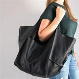 Soft Shoulder Bag Large Capacity PU Leather Handbags For Ladies
