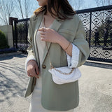 Stone Pattern Pu Shoulder Bag Chain Casual Ladies Bag