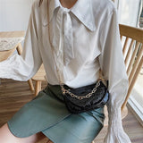 Stone Pattern Pu Shoulder Bag Chain Casual Ladies Bag