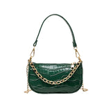 Stone Pattern Pu Shoulder Bag Chain Casual Ladies Bag