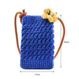 Student Knit Shoulder Bag with Flower