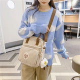 Corduroy Backpack Small Purse for Teenagers