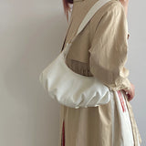 Vintage PU Leather Women Underarm Bag Large Capacity