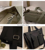 Waterproof Canvas Messenger Bag Large Capacity Tote