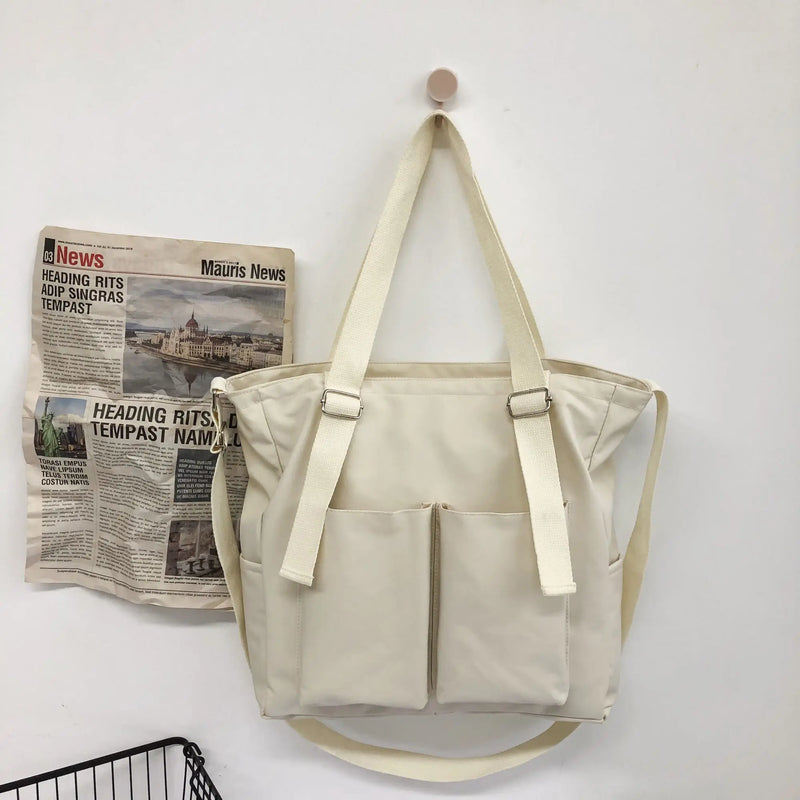 Waterproof Canvas Messenger Bag Large Capacity Tote