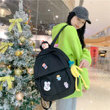 Waterproof Canvas Mini Backpack For Women School Bag Shoulder Bag