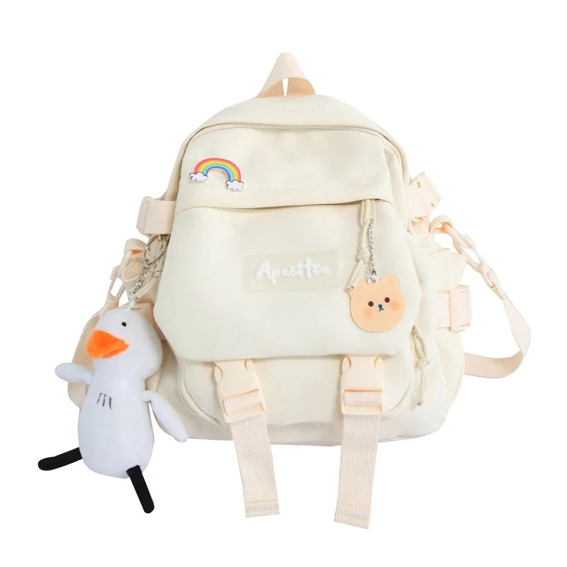 Waterproof Canvas Mini Backpack Women Travel School Bag