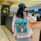 Waterproof Canvas Mini Backpack For Women Travel School Bag