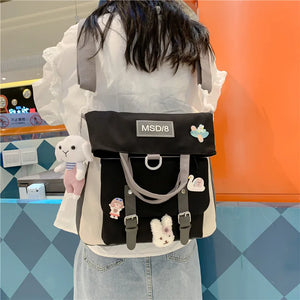 Waterproof Canvas Mini Backpack For Women Travel School Bag