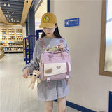 Waterproof Canvas Mini Backpack for Women Travel