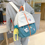 Waterproof Canvas Mini Backpack For Women School Bag Shoulder Bag
