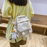 Waterproof Canvas Mini Backpack Women Travel School Bag
